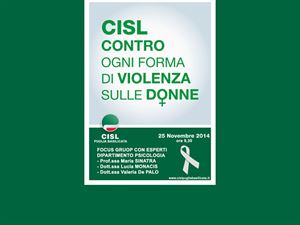 Giornata internazionale contro la violenza sulle donne: Cisl, le molestie sul lavoro sono subdoli soprusi