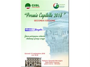 Cisl e Adiconsum: Luigi Sbarra alla 2^ edizione del Premio Capitello